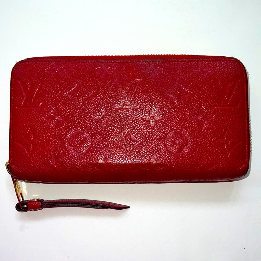 Louis Vuitton Red embossed monogram